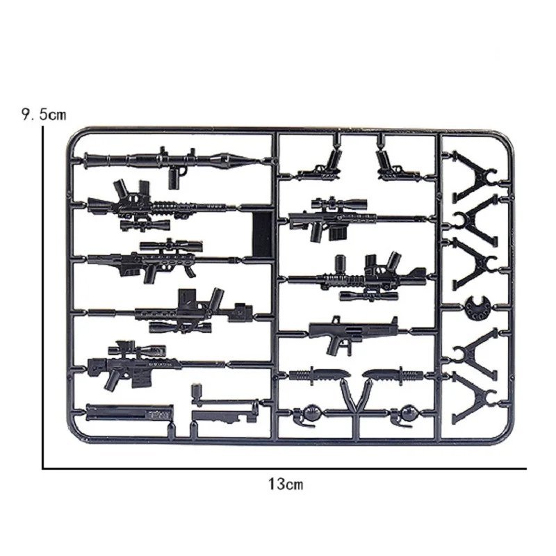 Military Weapon Pack Accessories Swat Team Building Block Soldier Sets Army Equipment Compatible Mini Action Figures Kits Toys