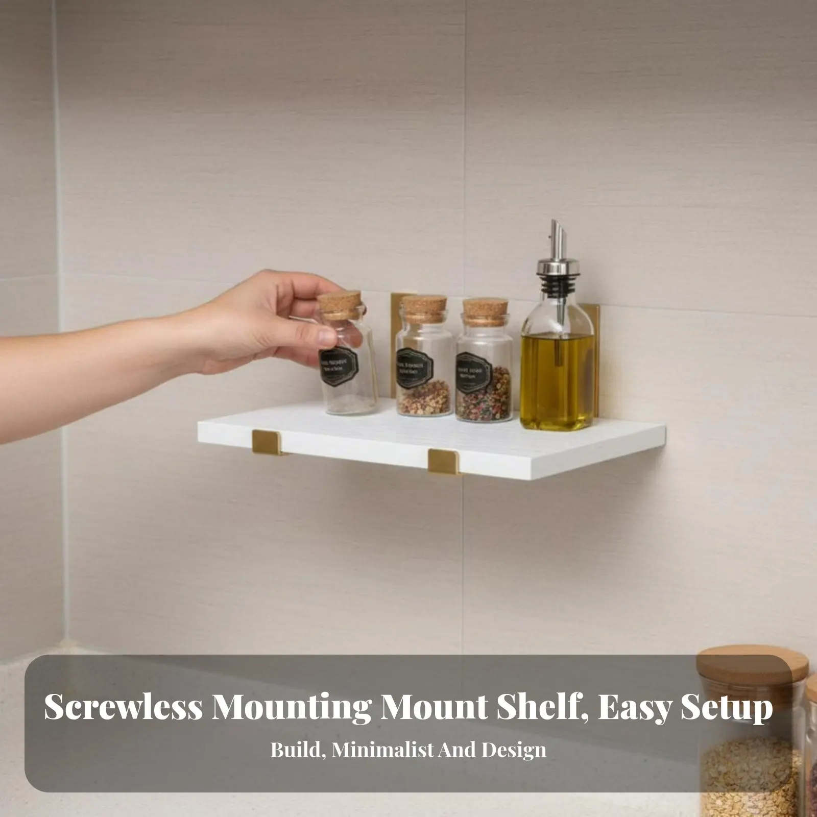 

Adhesive Levitating Board No-Tools Required Installation Levitating Picture Rack Minimalist Design Waterproof for Students