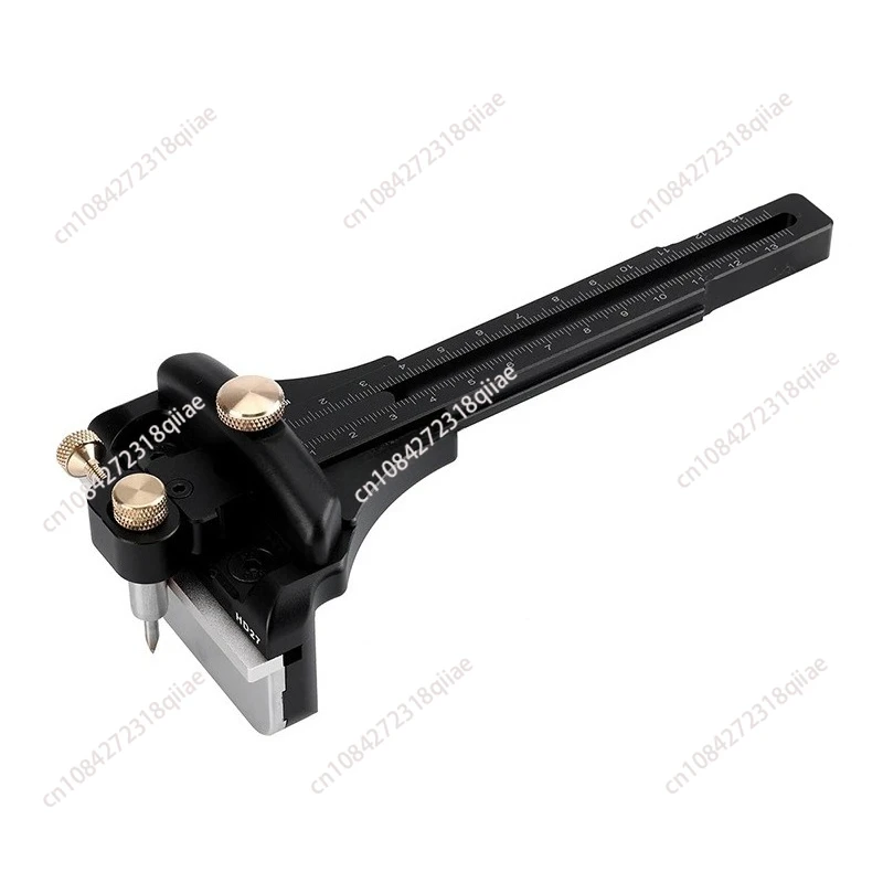 Woodworking measuring ruler, aluminum alloy marking ruler, right angle , measuring ruler, multi-function slot