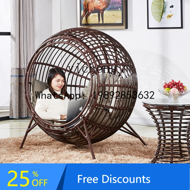AA  outdoor bed recliner bird  recliner rattan beach courtyard balcony bird's nest sofa bed