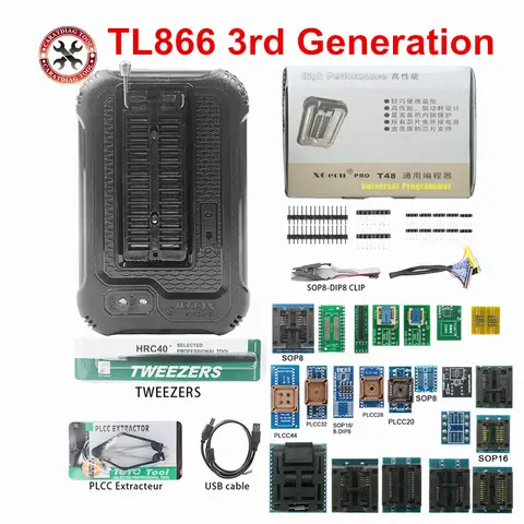TL866-3G Original XGECU T48 Programmer Support 31000+ ICs for EPROM/MCU/SPI/Nor/NANDFlash/EMMC/ IC Tester High Speed Programmer