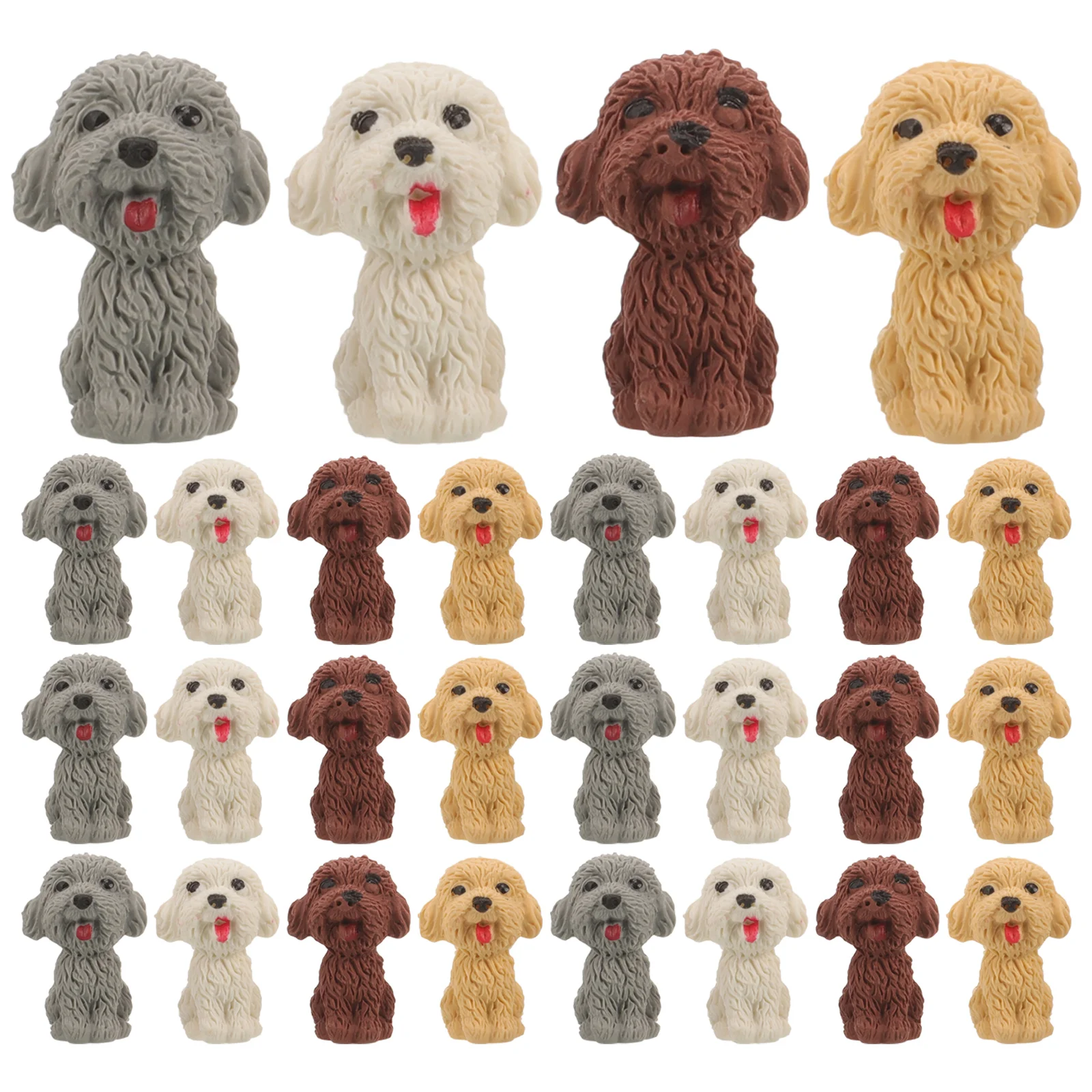 

36 Pcs Puppy Eraser Student Prizes Dog Erasers High Capacity for Kids Party Favors 8-12 Kawaii Valentine Pet