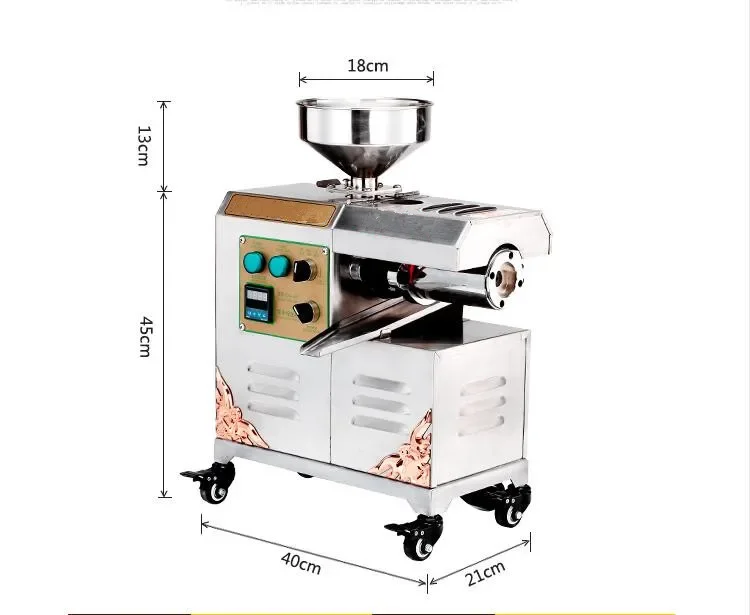 Automatic Industrial Oil Press Machine Cold Press Peanut Soybean Oil Extractor Expeller Presser sesame peanut sunflower seeds