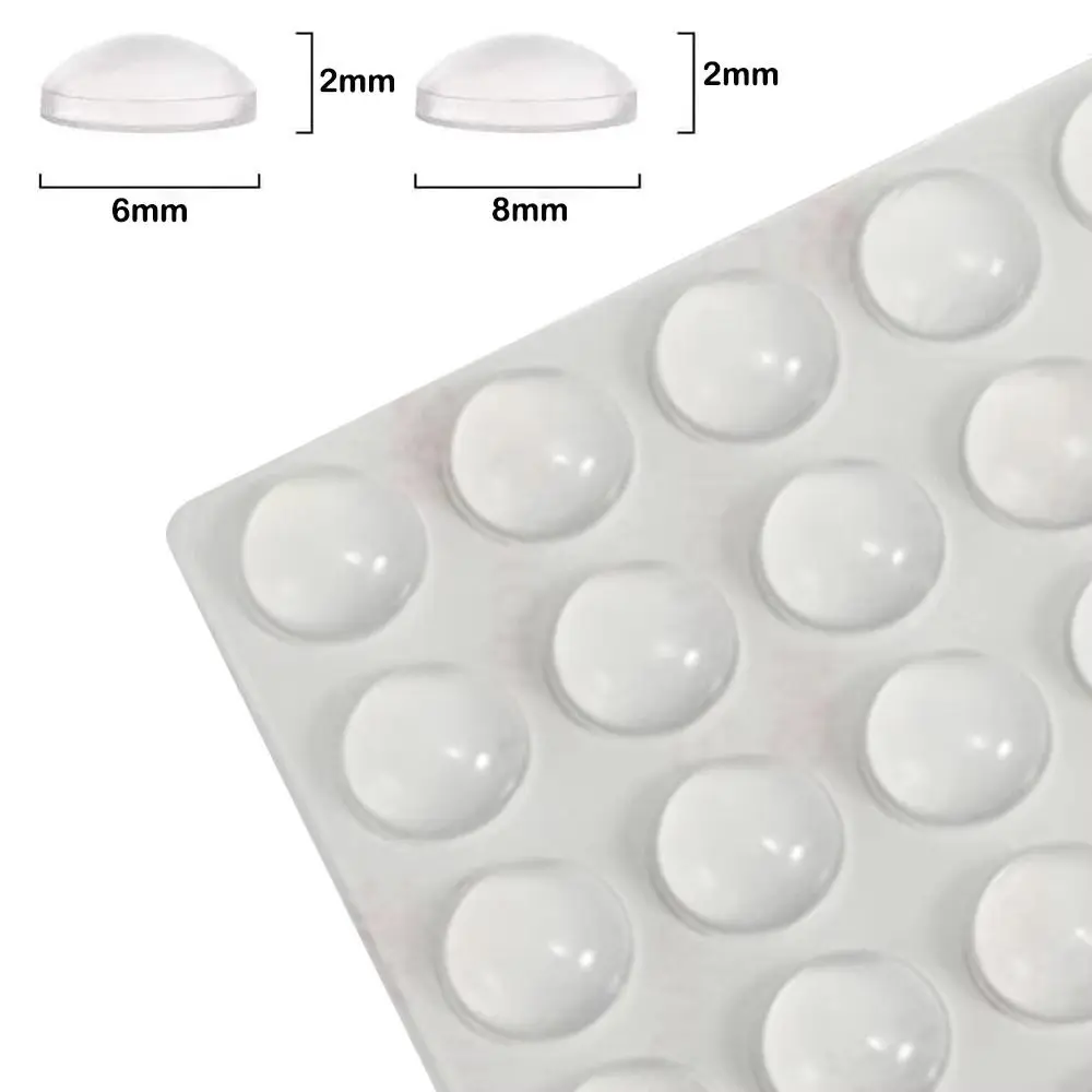New Self Adhesive Damper Buffer Round Silicone Door Stopper Clear Cabinet Bumpers