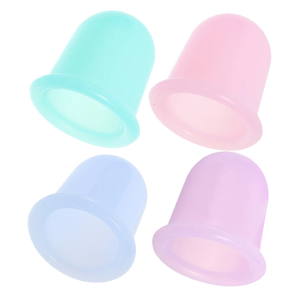

4pcs Silicone Cupping Massage Cups Vacuum Pump for Body Facial Anti Cellulite Shoulder Eye Muscle Relief Portable Spa Tools
