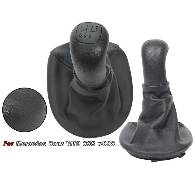

5-Speed Manual Gear Shift Knob & Integrated Dust Boot for Mercedes-Benz VITO 638 W638 -Transmission Lever, Durable Car Accessory
