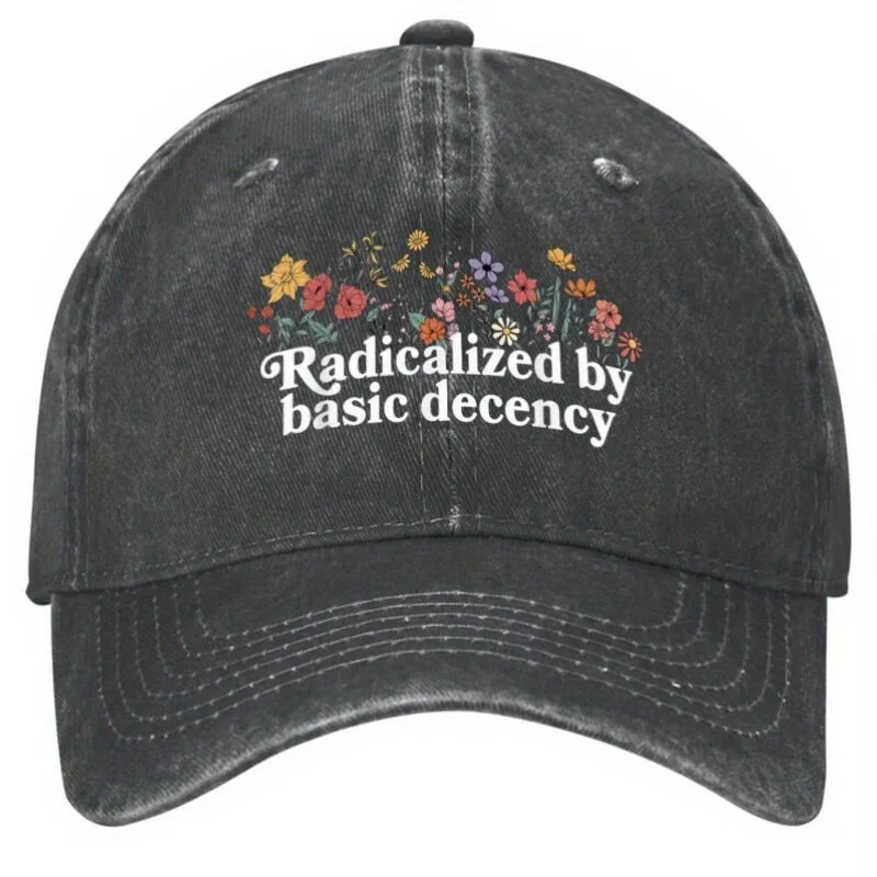Women's Floral Progressive Basic Moral Humor Democratic Baseball Cap Women's Men's Street Fashion Baseball