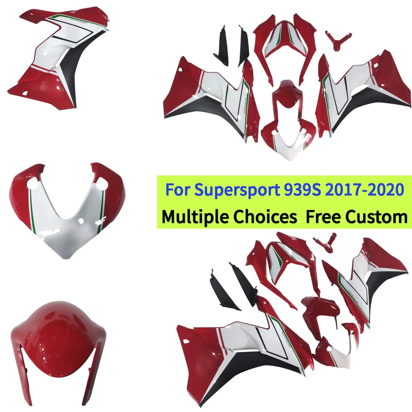 

Motorcycle Body Fairings For Ducati Supersport 939 2017 2018 2019 2020 939S Replacement Parts Hulls with seat cowl