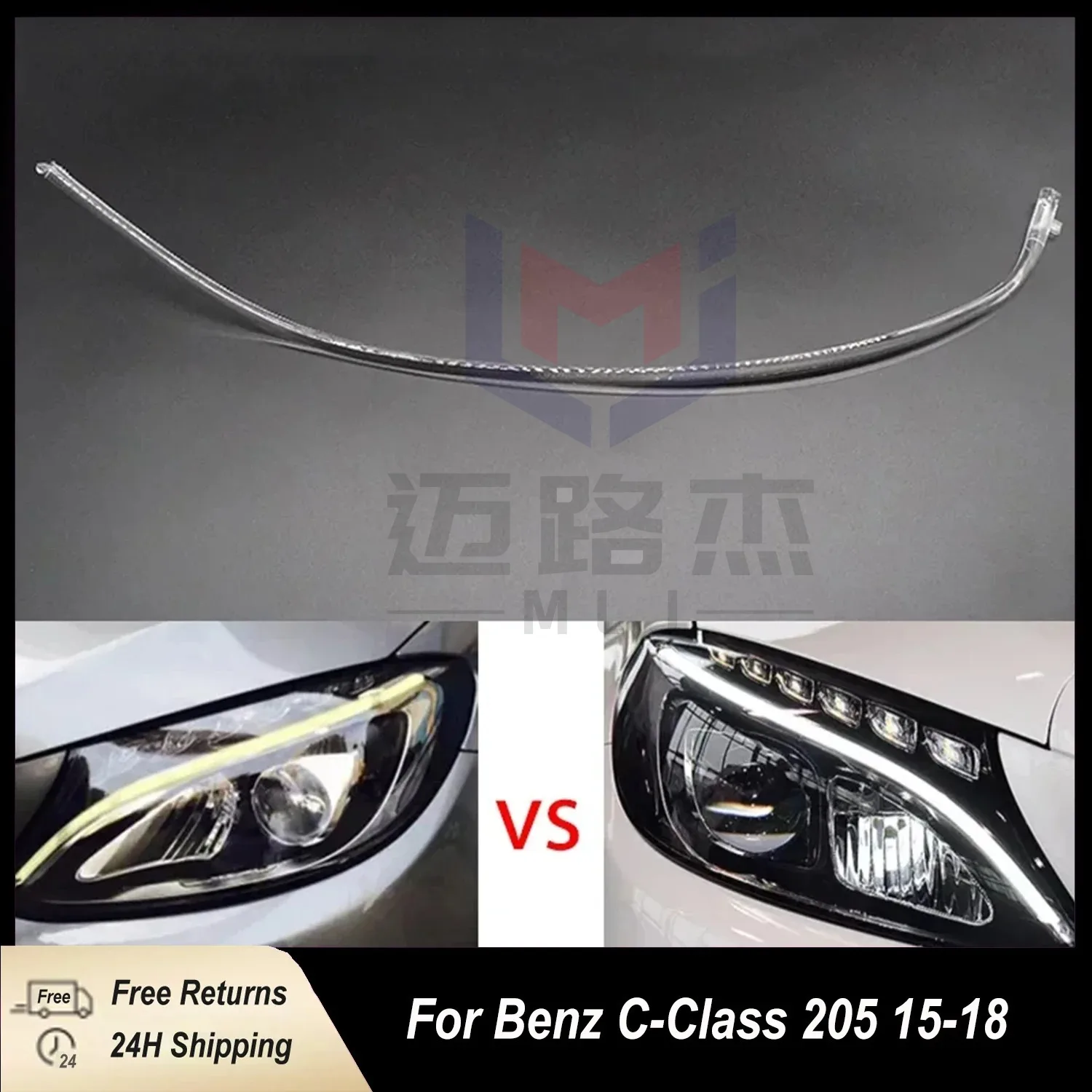 لمرسيدس بنز C-Class W205 2015 2016 2017 2018 DRL سيارة العلوي ضوء لوحة دليلية النهار تشغيل ضوء اكسسوارات السيارات