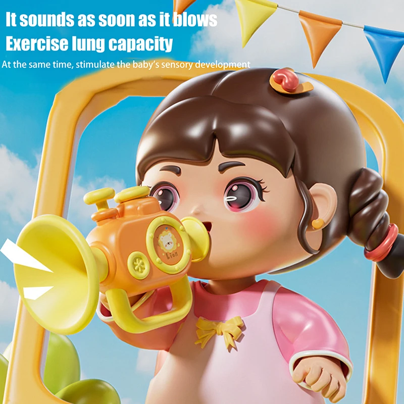 Oral Muscle Pronunciation Training Little Horn Baby Trumpet Toys Can Play Musical Instruments Early Education Specific Whistle