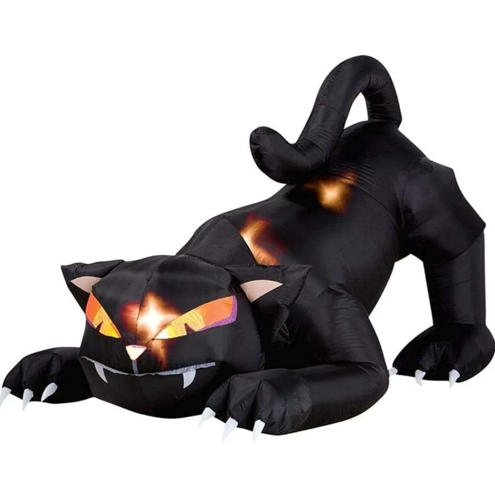 

Halloween LED Black Cat Halloween Inflatable Decoration Built-in LED Lights Inflatable Model Outdoor Ornament Party Garden Decor