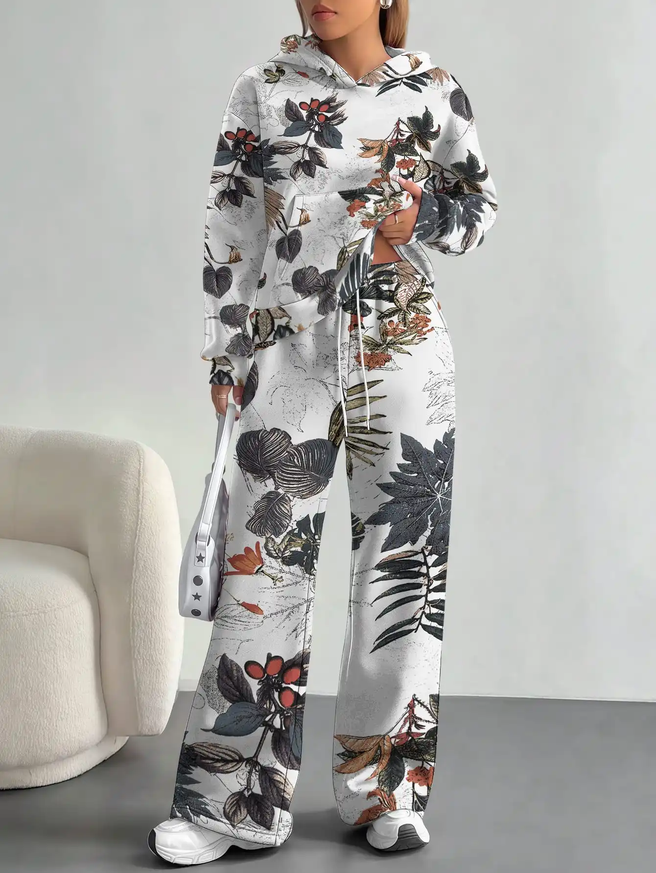 

Клетчатые полоски, внешняя торговля, 2022, цветочный узор, новый горячий стиль, осенне-зимняя новая мода, повседневная европейская и Am