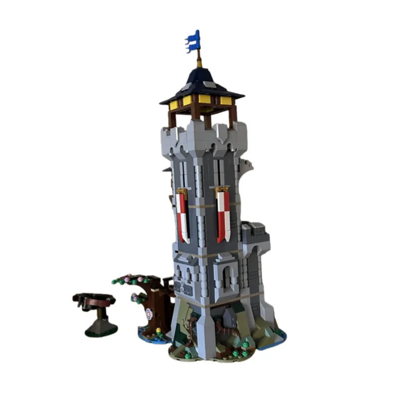 MOC architectonisch modulair creatief model met grote toren - speelgoedblokken voor kleine deeltjes 1127 stuks - geschikt voor alle enthus