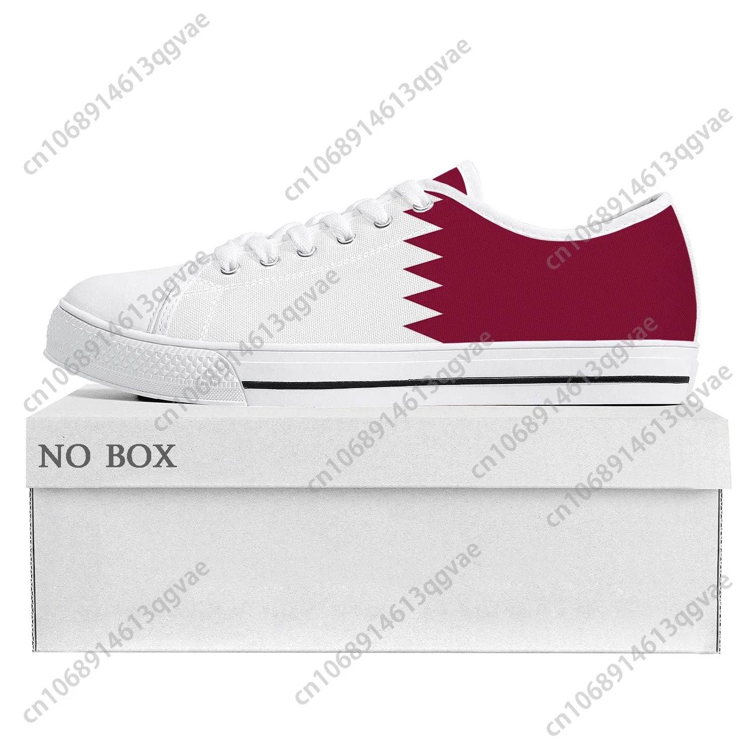 Qatar Flag Low Top High Quality Sneakers Mens Womens Teenager Canvas Sneaker Qatar Prode Casual Couple Shoes Custom Shoe