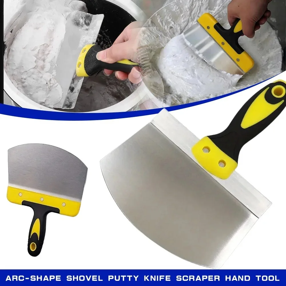 قوس شكل مجرفة سكينة معجون مكشطة أداة اليد ل دريوال التشطيب الجص مجرفة مكشطة أداة المعجون مجرفة بلاستيكية منحنية #1