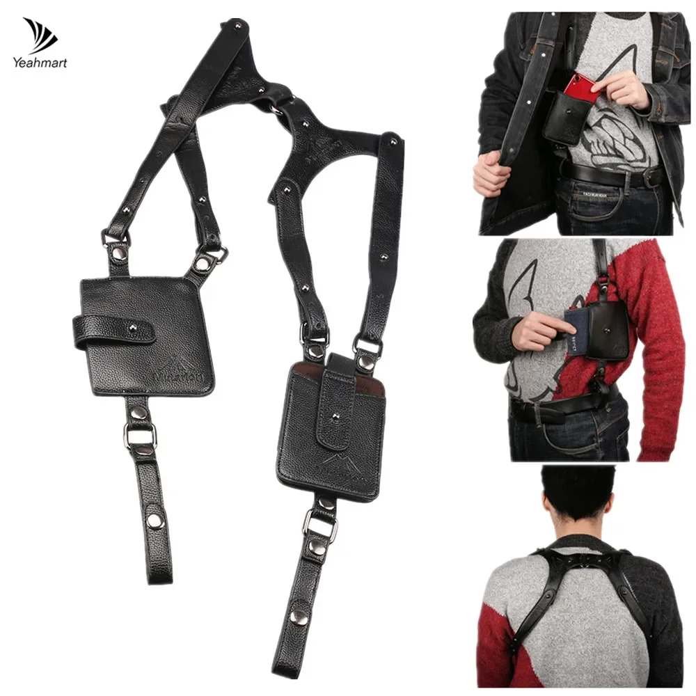 Oculto Underarm Shoulder Bag Holster, Anti-Thief, Oculto Carteira, Sacos De Armazenamento, Mochila Bolso, Segurança, Double Bag Holder