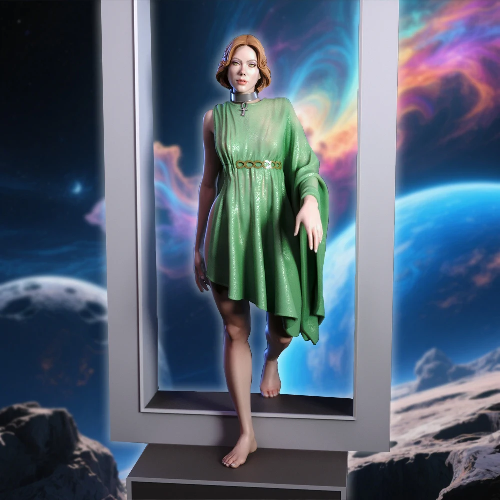 

1:24 Jessica Moonwhisper Miniatures | High - Detail 3D Resin Kit | Unpainted Fantasy Collectible A985
