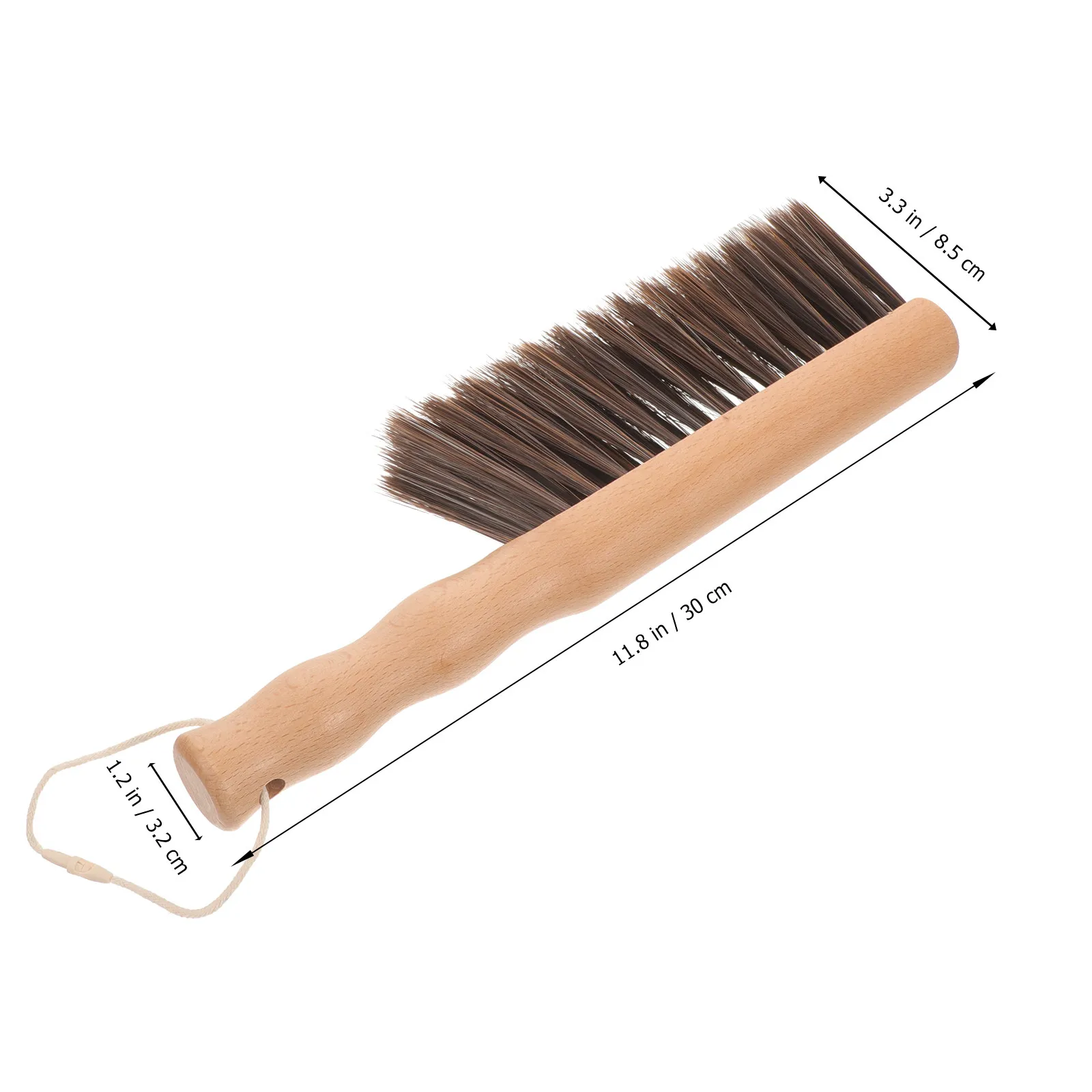 Fireplace Brush Pet Wood Handle Cleaning Tool Ash Dust Sweeper for Home Kitchen Fireplace Counter Duster Hand Broom