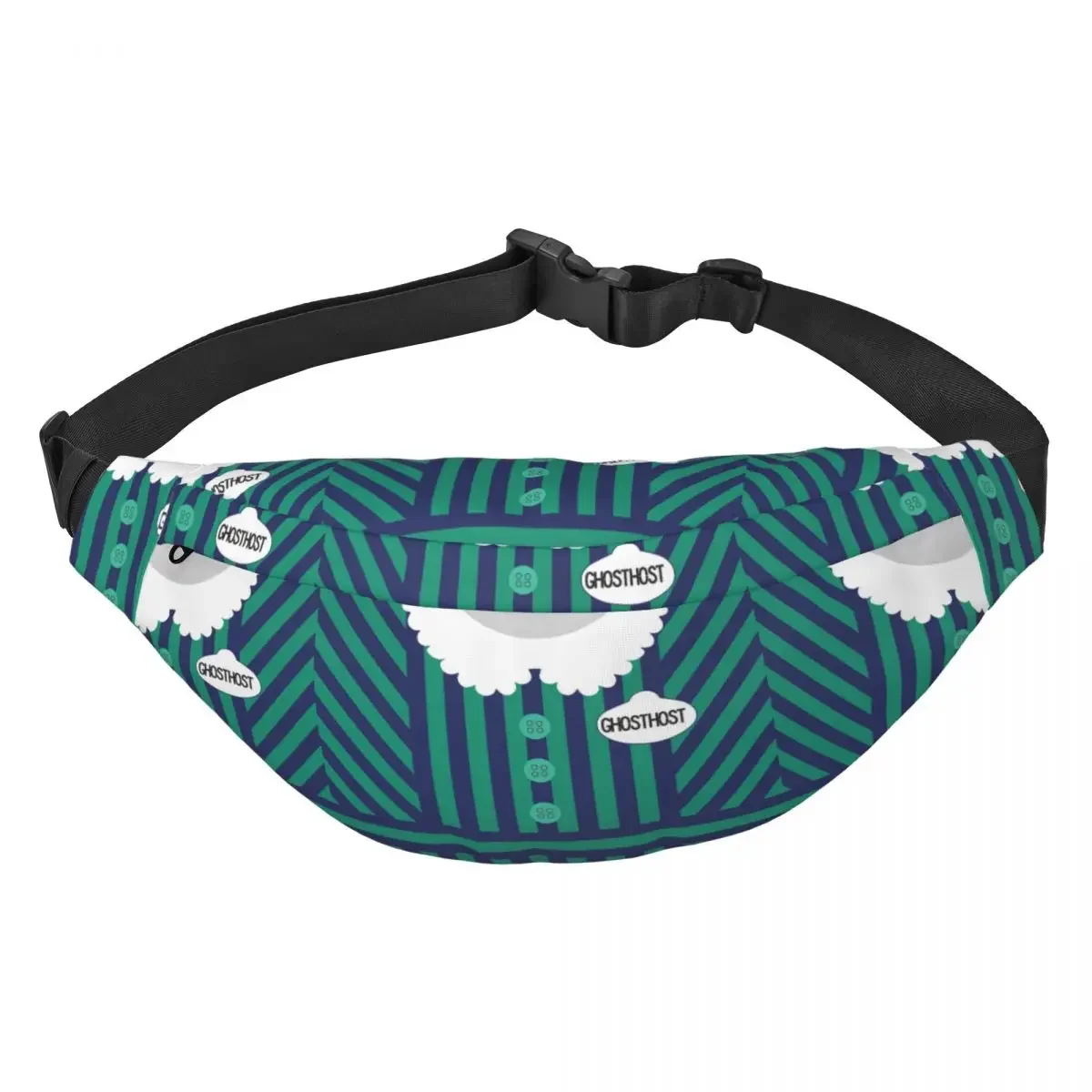 Haunted Mansion Member Fanny Pack Women Men Custom Ghost Host Sling Crossbody Waist Bag for Running Phone Money Pouch