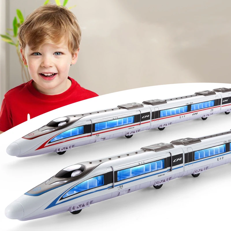 Children Alloy Metal High Speed Rail Diecast Train Toy Model Educational Toys Boys Children Train Alloy Model Toys Gifts