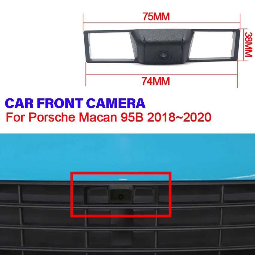 

HD Car Front View Parking Night Vision Positive Waterproof High Quality CCD Logo Camera For Porsche Macan 95B 2018 2019 2020