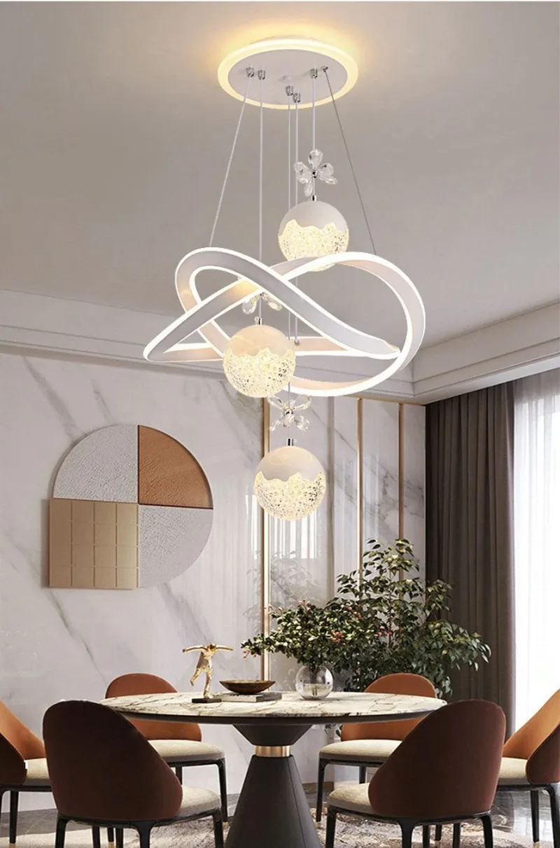 lustre led minimalista e atmosferico lustre de cristal para mesa de jantar e quarto novo 2024 01