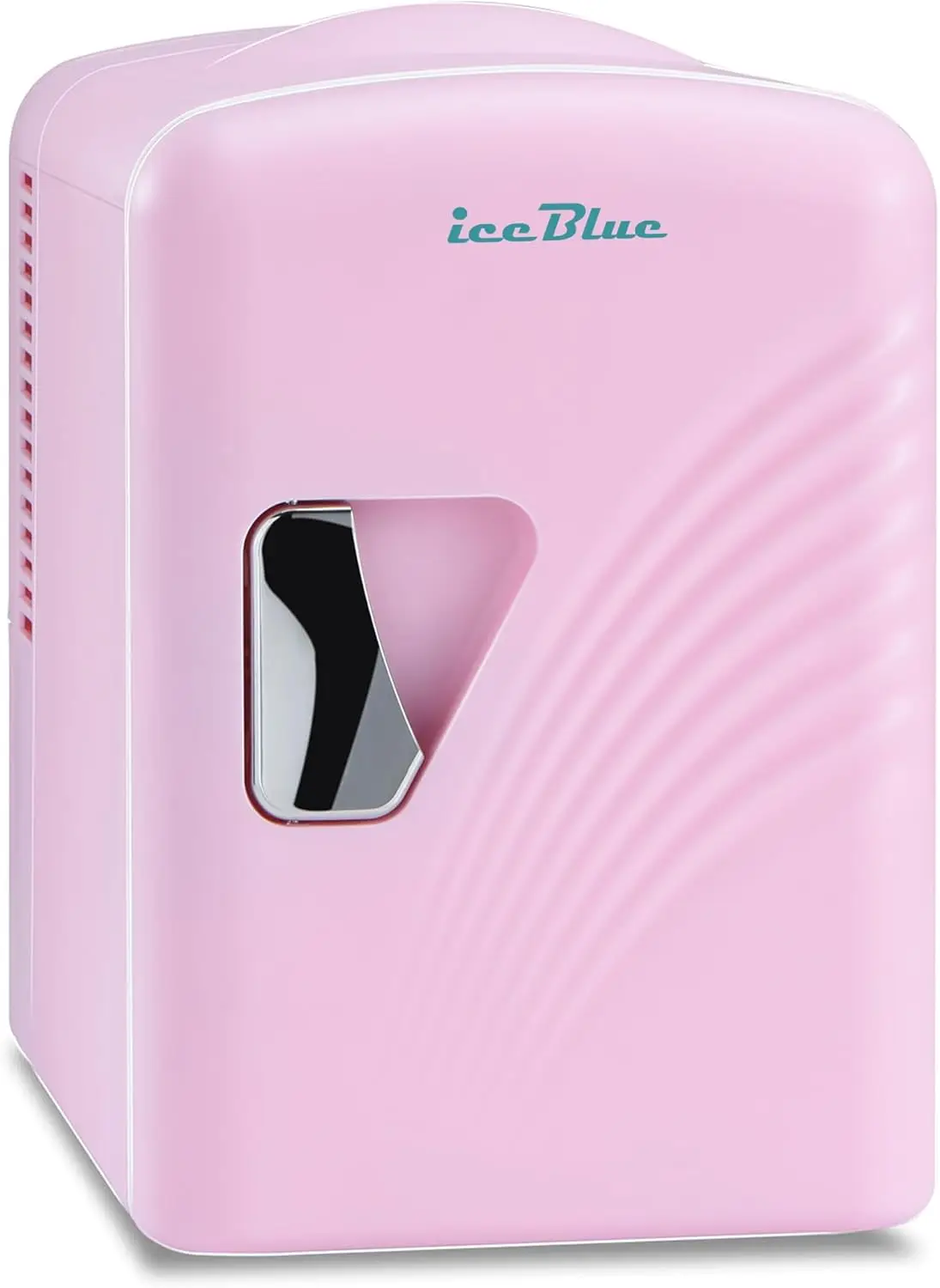 

Мини-холодильник Iceblue, ретро-холодильник для косметики на 4 л/6 банок с питанием от сети и автомобильного зарядного устройства, портативный для спальни, автомобиля, офиса - розовый