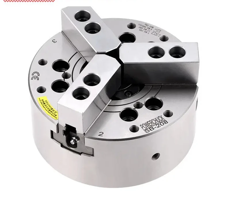 Taiwan Standard Solid Hollow Hydraulic Three Jaw Chuck High Speed Power Chuck 5 6 8 10 12 15 inch All Steel Flange