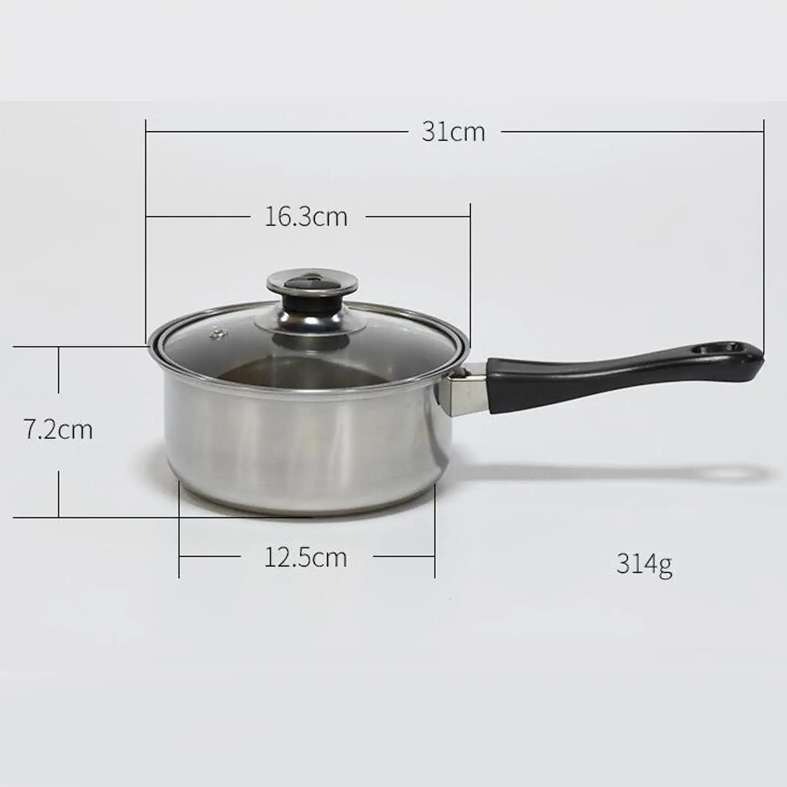 Kitchen Cookware Sets Portable Sturdy Stainless Steel Soup Pot Kitchen Cooking Pot for Hiking Home Kitchen Camping Boiling Soups