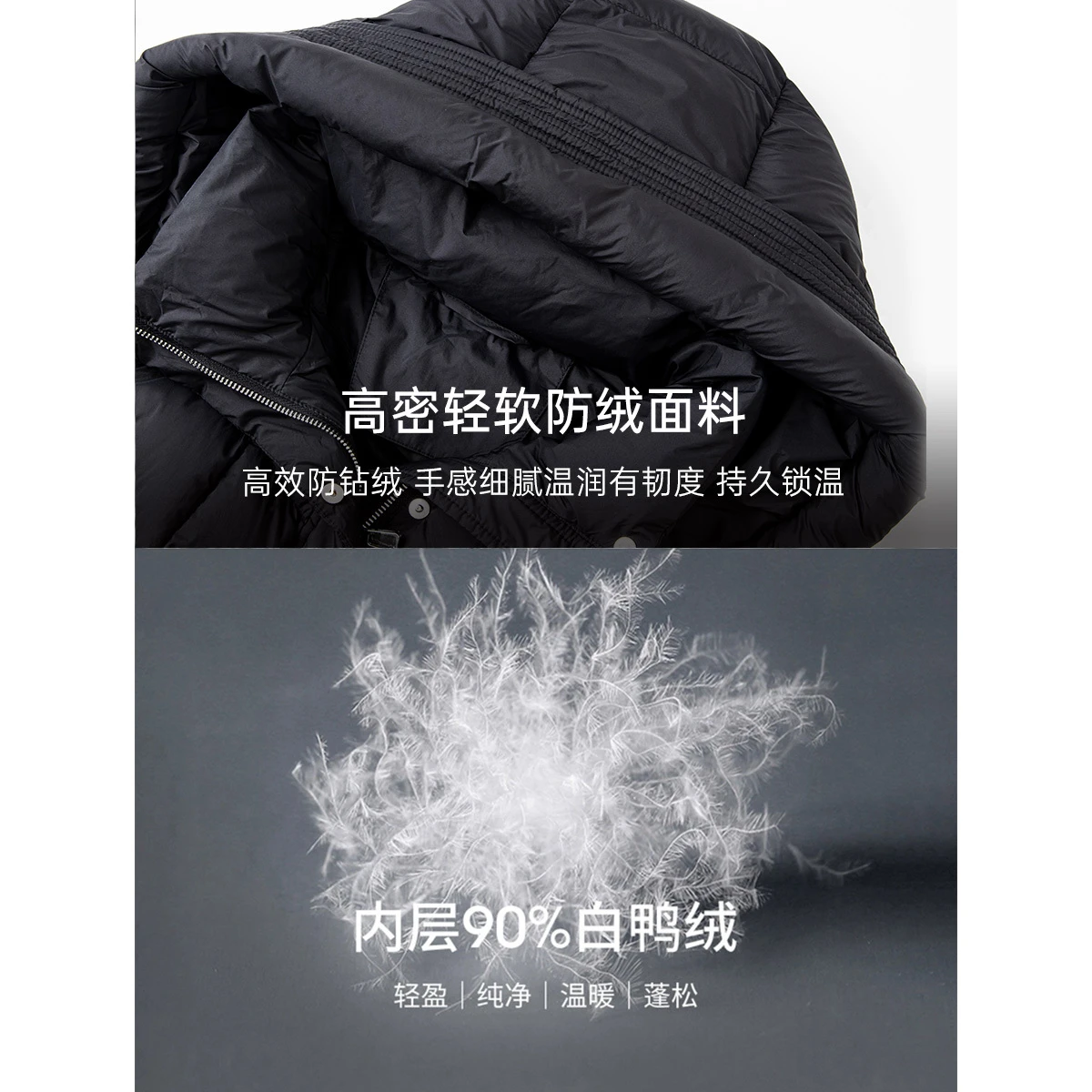 Vimly レディース ブラック パファージャケット 2025 冬 スタンドフード付き襟 暖かい 防風 ルーズフィット 美しいカジュアルダウンコート 50860