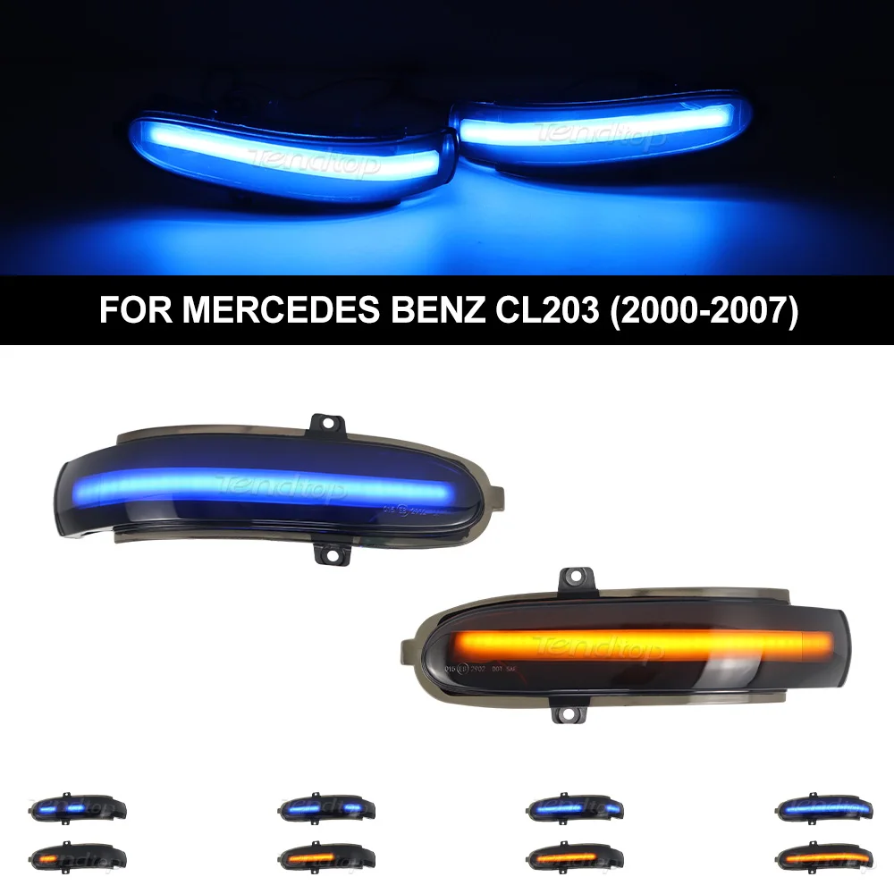 For Mercedes Benz C Class W203 C180 S203 CL203  LED Car Rearview Mirror Indicator Lamp Streamer Strip Flowing Turn Signal Lamp