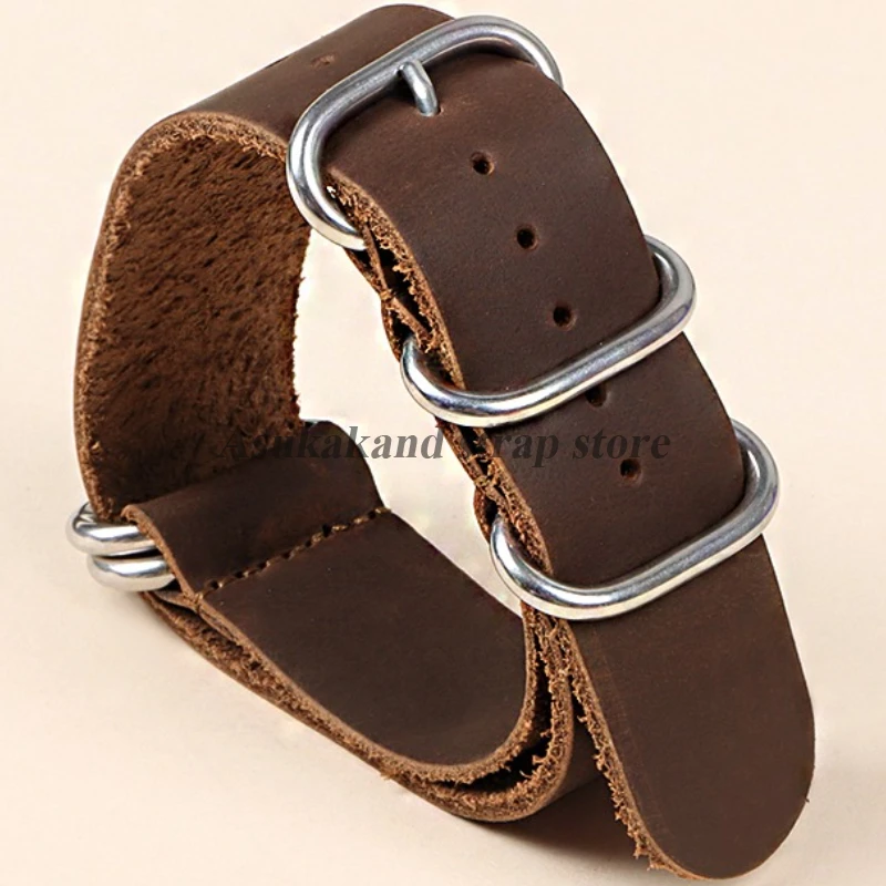 Braun 18mm 20mm 22mm Vintage Echtleder Uhrenarmband Rindsleder Retro Uhrenarmband Ersatz für Männer Frauen Armband