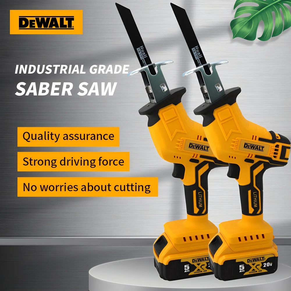 Dewalt 20v bateria de carregamento portátil serra elétrica de lítio sem fio elétrica alternativa multifuncional corte de árvore de metal