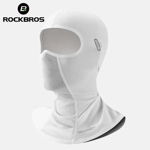 ROCKBROS Маска Для Лица Из Ледяного Шелка Для Велоспорта, Дышащая Летняя Спортивная Маска Для Велосипеда, Защита От УФ-излучения