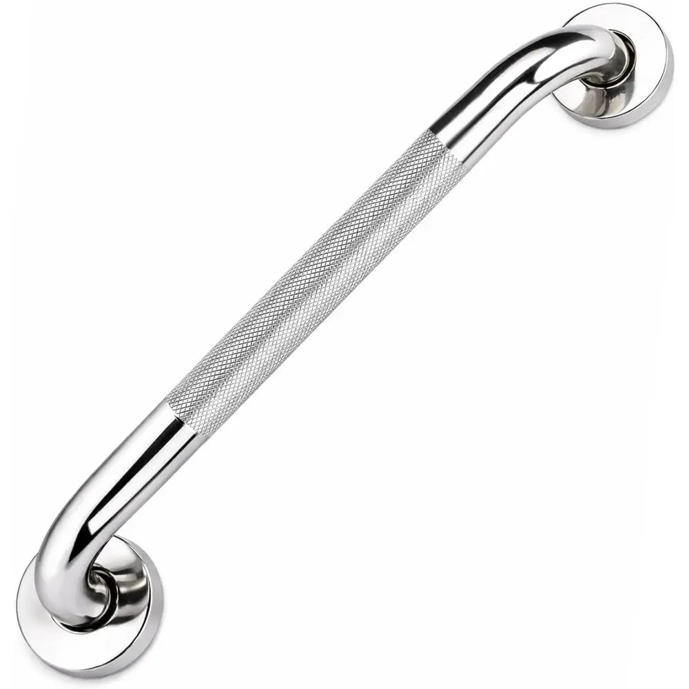 10 Inch Non-Slip Stainless Steel Bathroom Grab Bar Rail for Safety and Support in Showers, Tubs, and Steps
