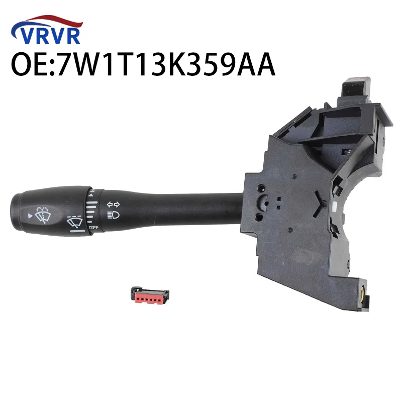 

VRVR 7W1T13K359AA Переключатель указателя поворота Рулевая колонка с переключателем стеклоочистителя фар для Ford 2003-2011 3W1Z13K359BAA