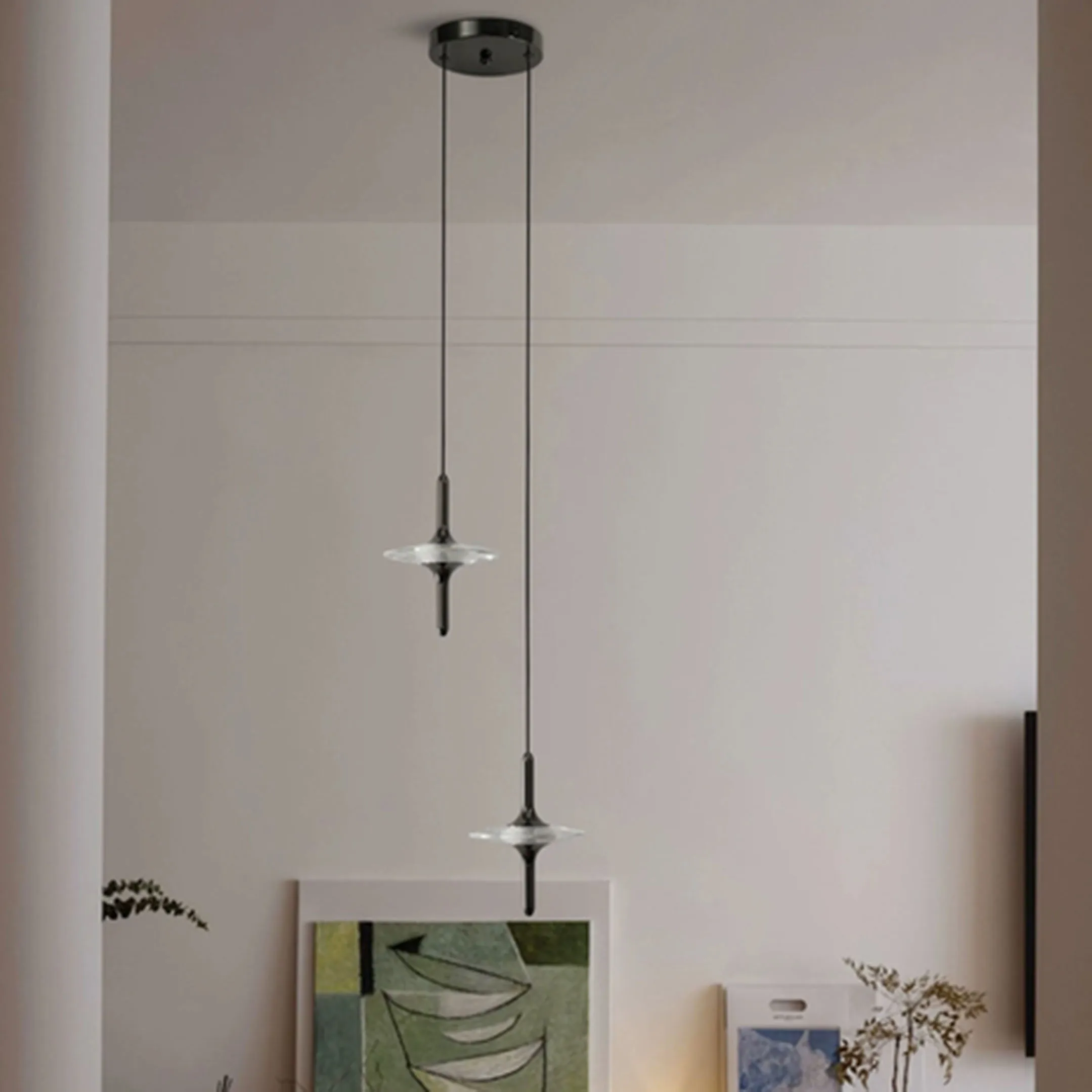 Modern high-end texture crystal chandelier is suitable for bedroom bedside background wall restaurant living room design style d