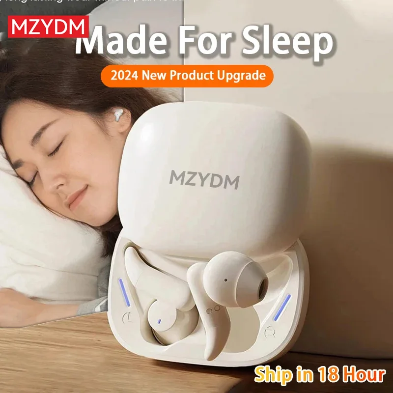 MZYDM écouteurs de sommeil casque sans fil TWS Bluetooth 5.3 dans l'oreille écouteurs HIFI stéréo réduction du bruit casques de sport invisibles