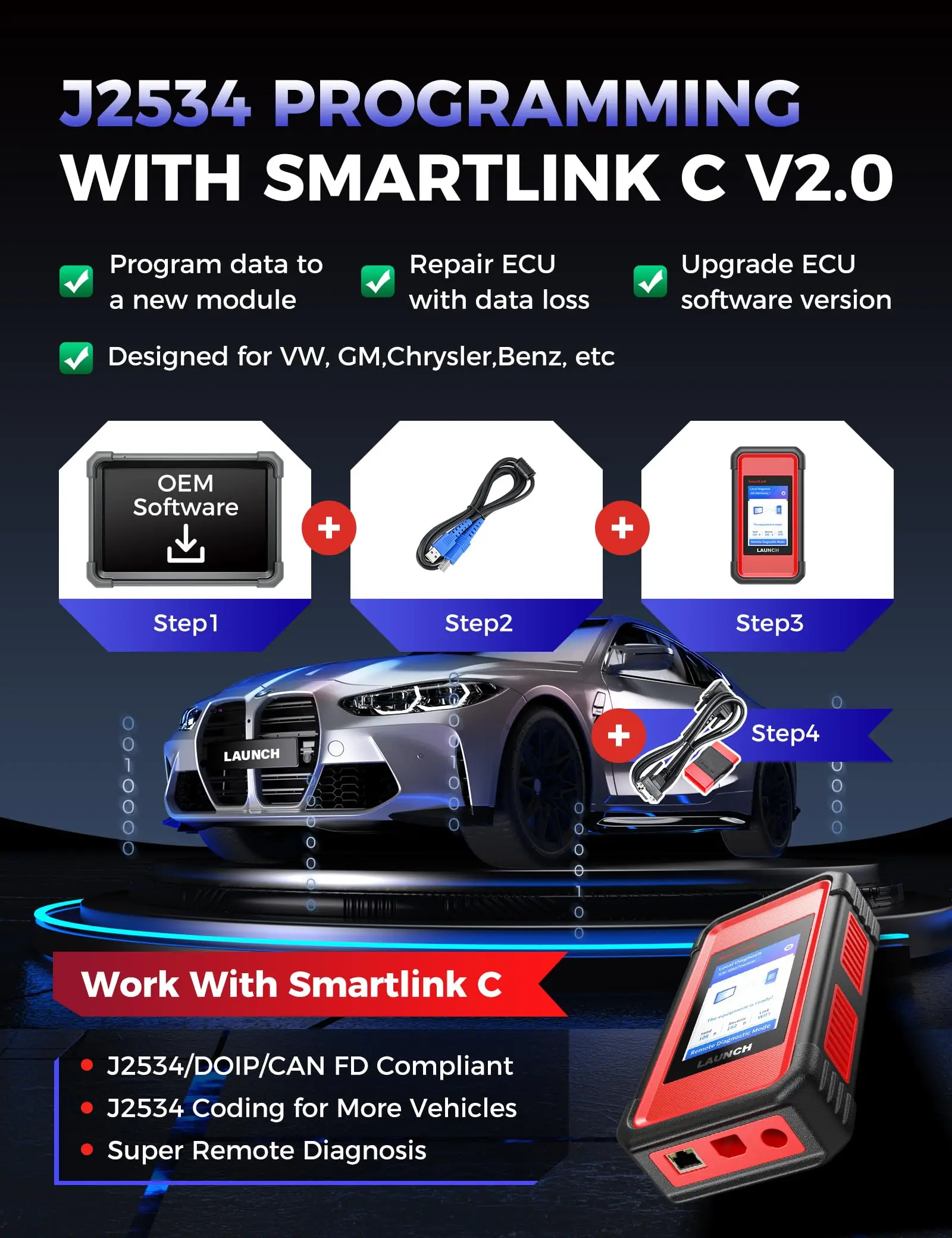 2027 LAUNCH X431 PRO3 V+ Elite HD SmartlinkC 2.0 J2534 OBD2 Scanner 61+ Reset Topology Map Online Coding CANFD DoIP Diagnostic Tool - view 4