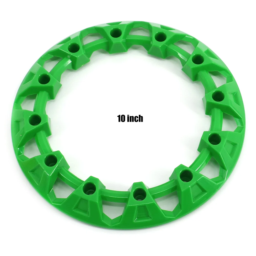 2Pcs 10-inch ATV Wheel Trim Hub Protection Decor Rim Cap Universal Vehicle All Terrain Wheel Plastic Cover Fit For 10 inch Tires