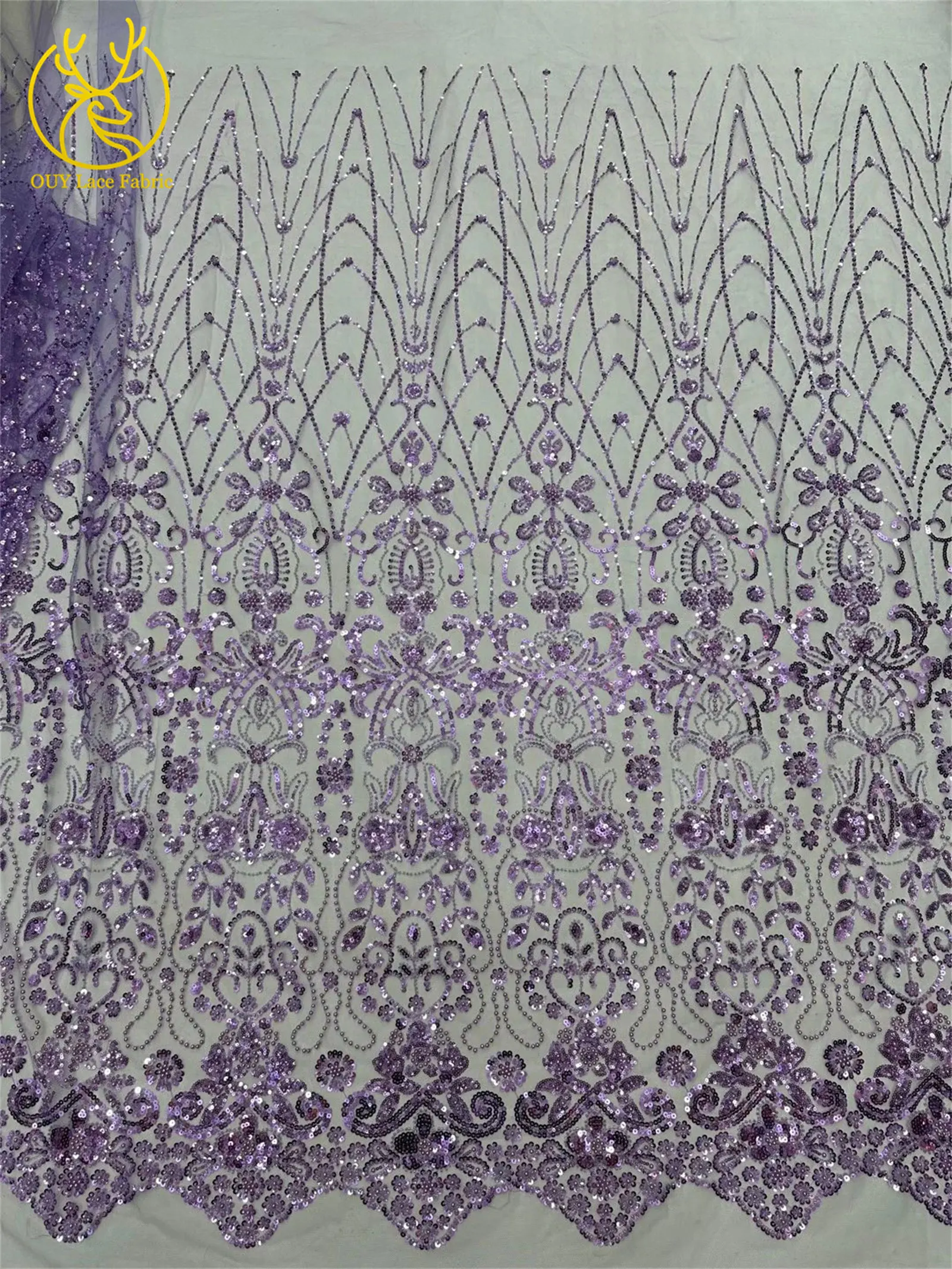 5 Yards meistverkaufter afrikanischer Pailletten-Spitzenstoff, hochwertige Mode, nigerianischer Perlen-Tüll-Spitzenstoff, Nähen von Partykleidern – Detail 25