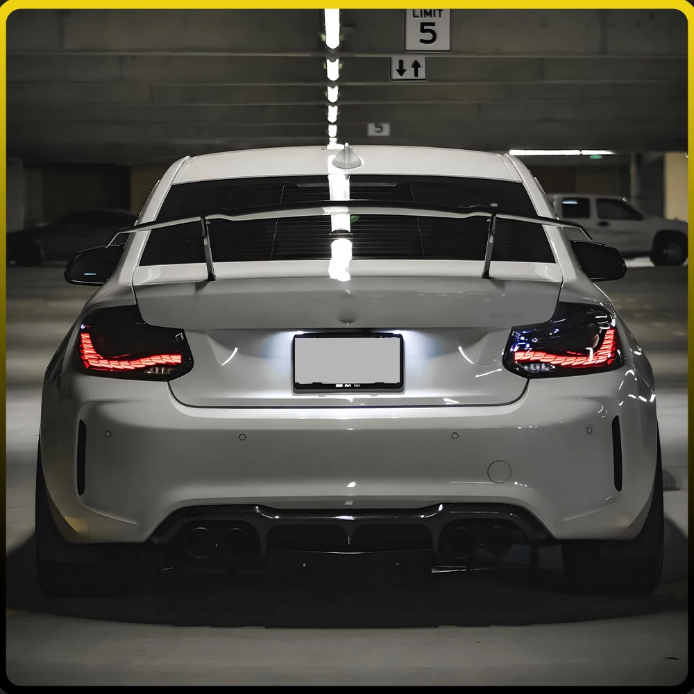 For BMW 2 Series F22 2014-2021 Auto Back Lamps Assembly Single Dragon Scale LED Taillights Car Plug and Play Accessories