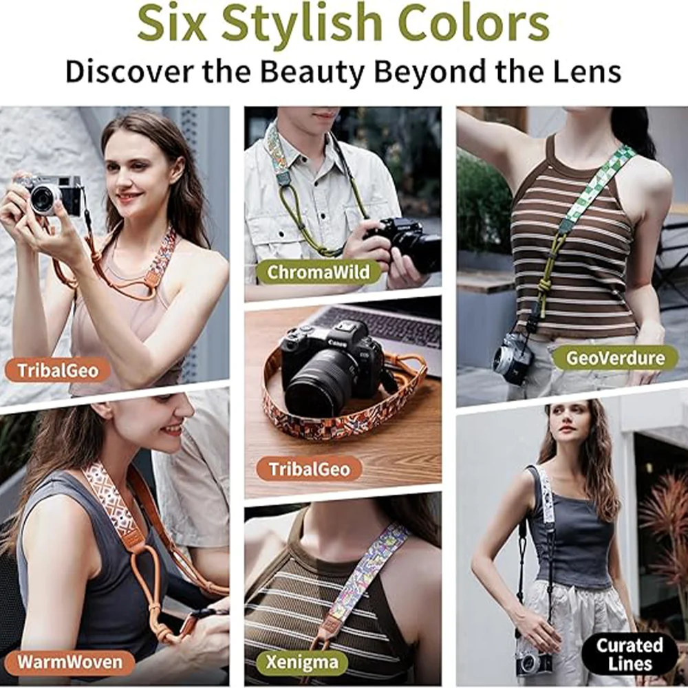 JJC Ретро художественный шейный ремень для камеры, быстросъемный регулируемый длинный плечевой ремень для Fuji X-T30 III X половина X-E5 X-T5 X-T4 X-T50