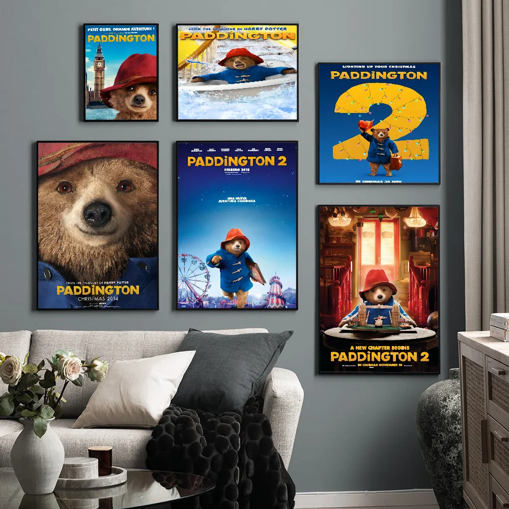 P-paddington Film DIY Poster lengket tahan air stiker kertas rumah kopi Bar stiker lukisan dinding