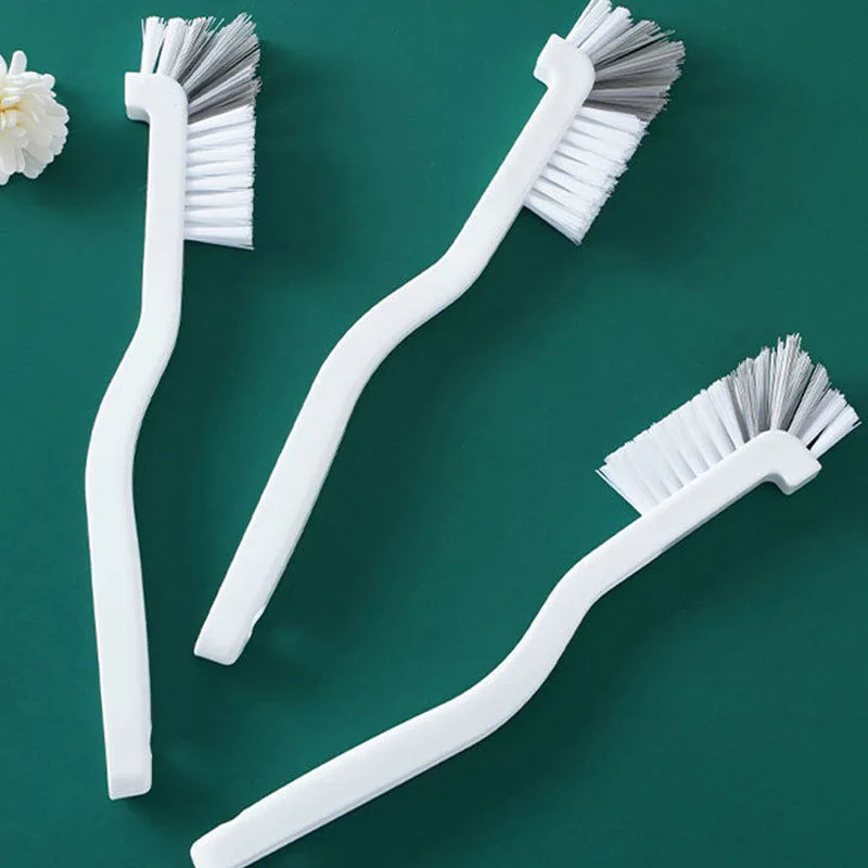 Japanese Style Sink Brush Cleaning Cup Brush with Long Handle Elbow Design Tail Hole Wall Hanging Crevice Cleaning Accessories image 4