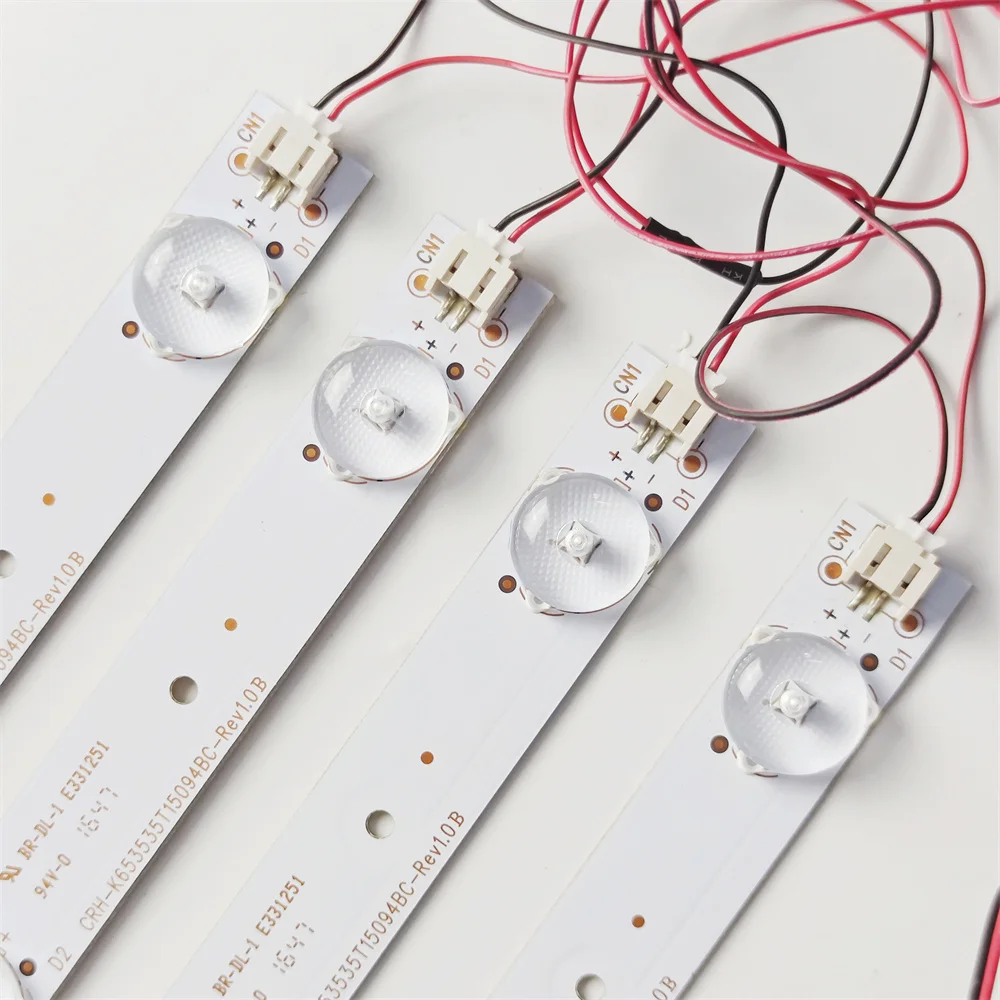 4 Stuks 630Mm Led Backlight Strip 8 Lamp Lens Met Inverter Voor 32 Inch Tv Monitor Panel En Billboard 12 Inpute Update Ccfl