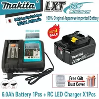 100% Original Makita 6Ah/5Ah/3Ah for Makita 18V Battery BL1830B BL1850B BL1850 BL1840 BL1860 BL1815 Replacement Lithium Battery