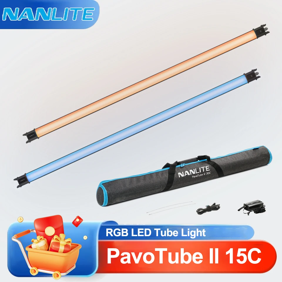 

Светодиодная трубка Nanlite PavoTube II 15C RGB с цветовой температурой 2700K-7500K RGBWW для фото- и видеосъемки, а также для создания видеоконтента.