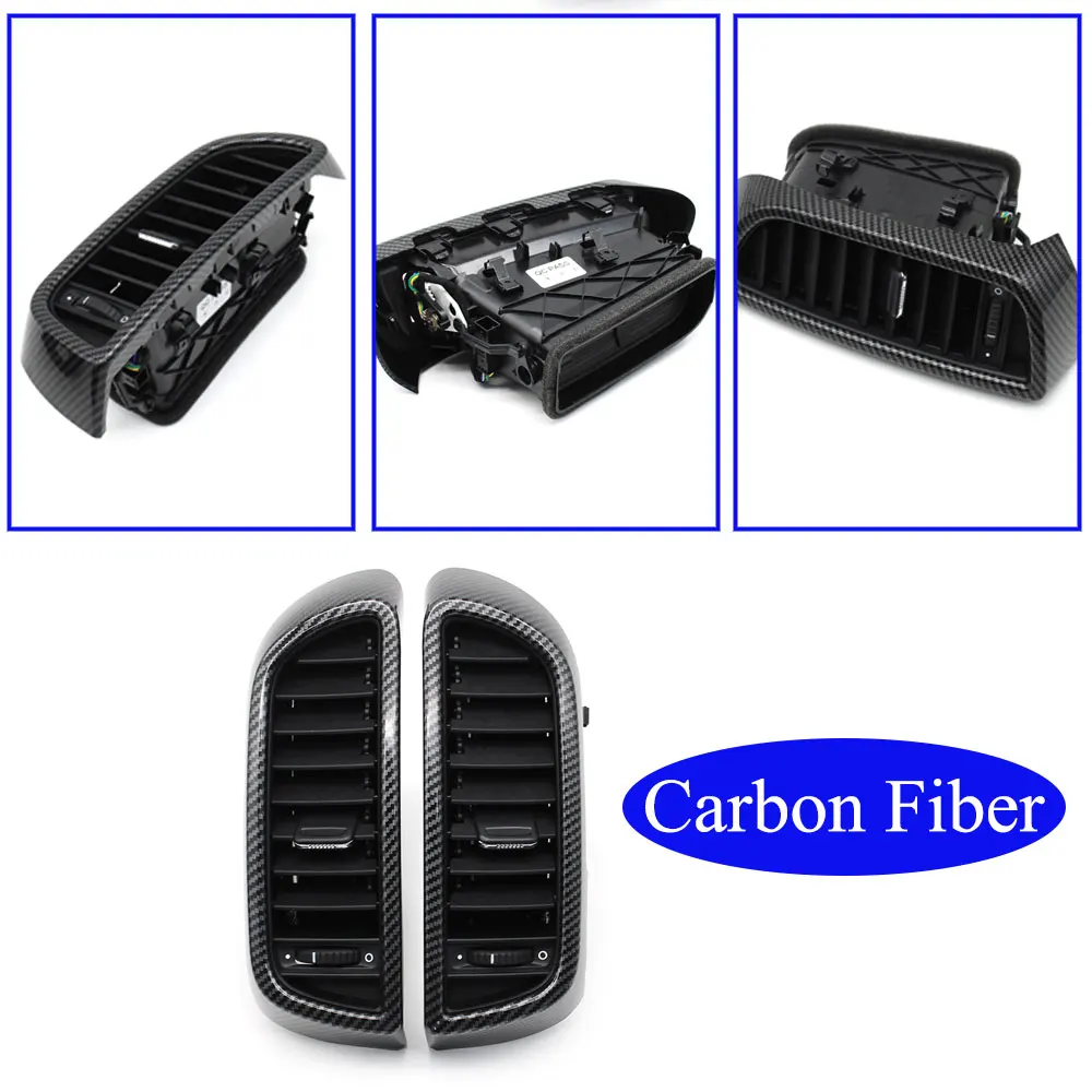 Front Center Middle AC Air Vent Grille Outlet Carbon Complete Assembly For Porsche Cayenne 958 2010 2011 2012 2013 2014 2015