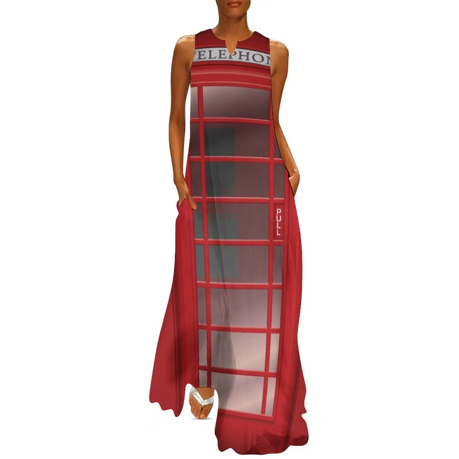 

London Red Phone Booth Box Long Dress elegant party dress for women 2025 Women's summer skirt womens clothing Dress